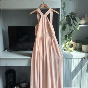Lulu’s Elegant Pink Sleeveless Dress